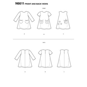 New Look Sewing Pattern N6611 Children's Novelty Dress