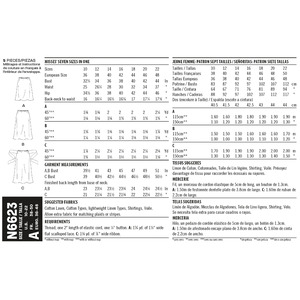 New Look Sewing Pattern N6623 Misses' Skirt In Three Lengths