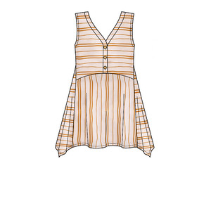New Look Sewing Pattern N6658 Misses' Handkerchief Hemmed Top