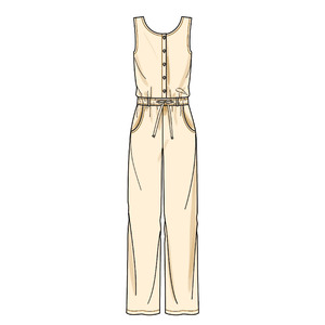New Look Sewing Pattern N6661 Misses' Relaxed Fit Jumpsuit With Drawstring Waist