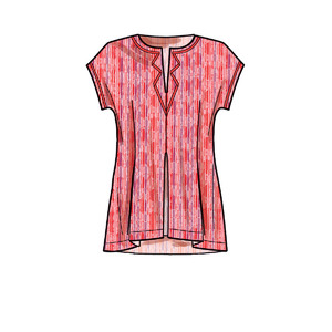 New Look Sewing Pattern N6672 Misses' Pull-Over Top or Tunic With Pleat & Trim Detail