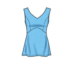 New Look Sewing Pattern N6673 Misses' Tops With Lined Bodices Are Short Sleeved Or Sleeveless