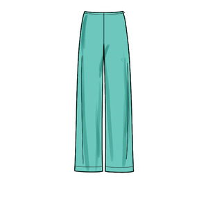 New Look Sewing Pattern N6678 Misses' Button Front Top With Square Neck & Straight Leg Pants