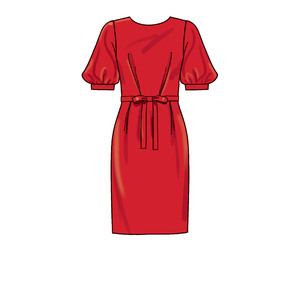 New Look Sewing Pattern N6679 Misses' Knee Length Dress With Sleeve Variations