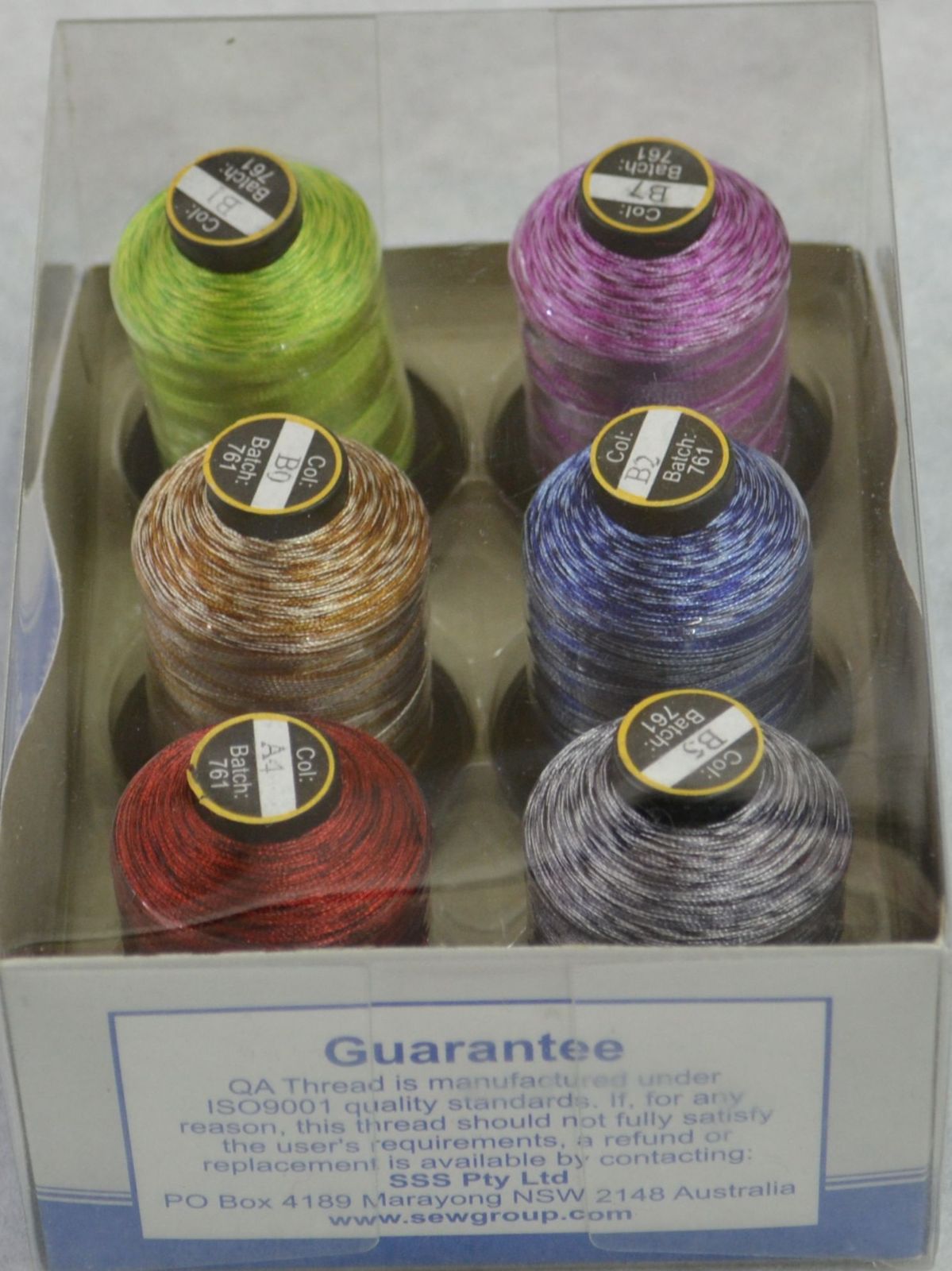 QA Variegated Machine Embroidery Thread x 6 1000m Spools eBay