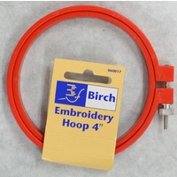 Birch 4" (10cm) Plastic Embroidery Hoop, Assorted Colours, Cross Stitch Embroidery