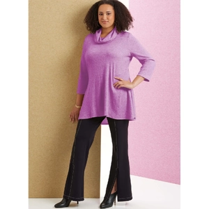 Women’s Knit Tops Sizes 30W-38W, Butterick Sewing Pattern 6962w3