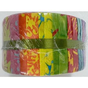 Batik Australia FLORAL CANDY Colour Wheel Jelly Roll, 40 x 2 1/2" Strips