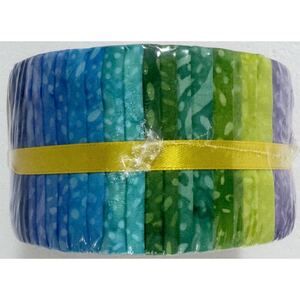 Batik Australia RAINBOW 2 Colour Wheel Jelly Roll, 40 x 2 1/2" Strips