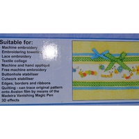 Madeira Avalon Wash Away Stabiliser (Solvy), 50cm x 100cm Transparent Stabiliser