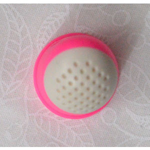 Soft Grip Thimble, Hard Dimpled Tip, Soft Rubber Body [Size: Large 17mm]