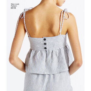 New Look Pattern 6518 Misses' Dress, Tops in Two Lengths, Pants, and Shorts