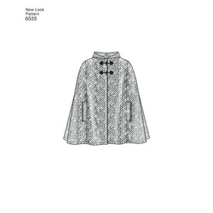 New Look Pattern 6535 Misses' Capes in Four Lengths