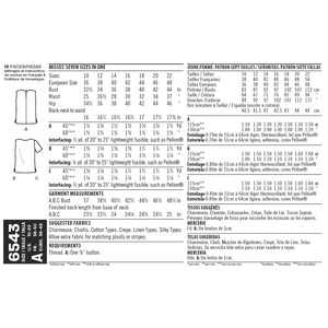New Look Pattern 6543 Misses' Easy Tops