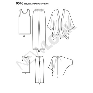 New Look Pattern 6546 Misses' Separates