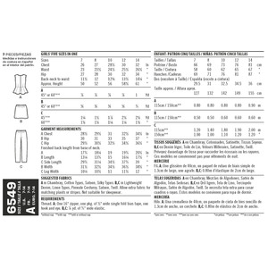 New Look Pattern 6549 Girls' Top, Skirt and Pants