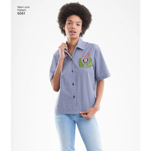 New Look Pattern 6561 Misses' Shirts in Three Lengths