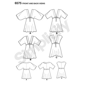 New Look Sewing Pattern 6575 Misses' Tunics