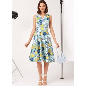 New Look Sewing Pattern N6748 Misses’ Dress With Sleeve Variations