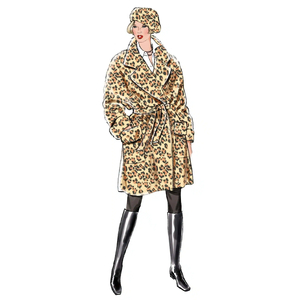 Misses’ Coat with Belt in Two Lengths, Sizes S-XL, New Look Sewing Pattern 6810
