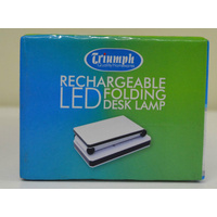 WHITE Triumph Rechargeable Folding Desk Lamp Table, Craft, Sewing, Hobby LED USB