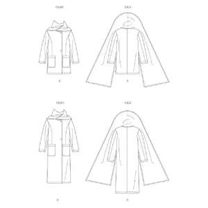 Simplicity Sewing Pattern S3034 Misses’ Coats, U5 Sizes 16-24