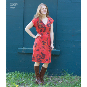 Simplicity Sewing Pattern 8231 Women's Dress in Two Lengths H5 Sz US 6-14