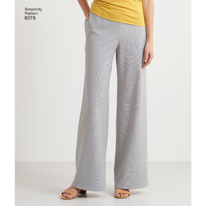 Women's Knit Trousers w Two Leg Widths & Options for Design Hacking Pattern 8378 