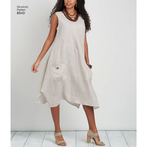 Simplicity Sewing Pattern 8640 Women's / Plus Size Dress or Tunic AA Sizes 10-18