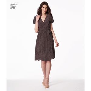Simplicity Sewing Pattern 8735 Women's / Petite Women's Wrap Dress H5 Sizes 6-14