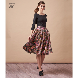 Simplicity Sewing Pattern 8743 Women's Pleated Skirts R5 Sizes 16-22