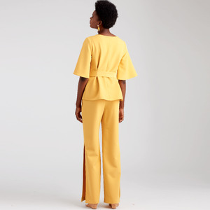 Simplicity Sewing Pattern S9051 Misses' Tops, Belt or Scarf & Pants H5 Sizes 6-14