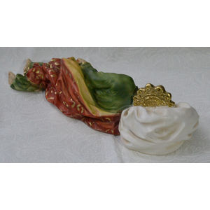 Saint Joseph 26cm Sleeping Statue, Heavy Resin Construction, Made in Italy