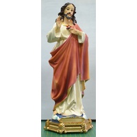 Sacred Heart Of Jesus Statue, 300mm (11.8") High Resin Statue