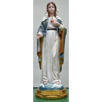 Sacred Heart Of Mary Statue, 300mm (11.8") High Resin Statue