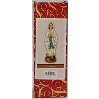 Our Lady Lourdes Statue, Resin, 140mm (5.5") High x 45mm Wide x 45mm Deep