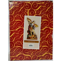 Saint Michael Statue, Resin, 145mm (5.5") High x 90mm Wide x 55mm Deep