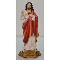 Sacred Heart Of Jesus Statue, 205mm (8") High Resin Statue