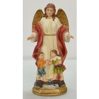 Guardian Angel With Children Statue, Resin 20cm (8") Statue