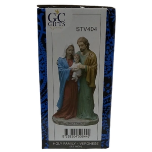 Veronese Mini Statue - Holy Family, 88mm High, Uniquely Hand-Made