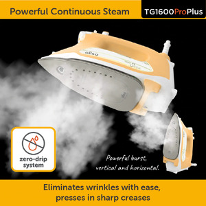 Oliso Pro Smart Iron TG1600 ProPlus Yellow For Sewers, Quilters & Crafters