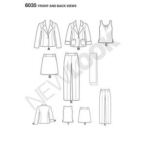 New Look Pattern 6035 Misses' Separates