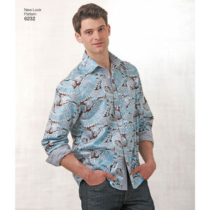 New Look Sewing Pattern 6232 Misses' and Men's Button Down Shirt