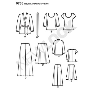 New Look Pattern 6735 Misses' Separates