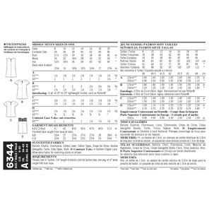 New Look Sewing Pattern 6344 Misses' Tops in Two Lengths