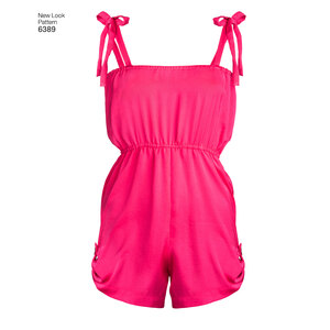 New Look Sewing Pattern 6389 Girls' Easy Jumpsuit, Romper and Dresses