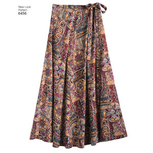 New Look Sewing Pattern 6456 Misses' Easy Wrap Skirts in Four Lengths