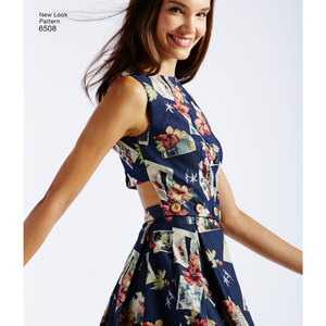 New Look Pattern 6508 Misses' Dress with Open or Closed Back Variations