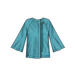 New Look Sewing Pattern N6639 Misses' Poncho and Jackets