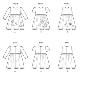 New Look Sewing Pattern N6647 Toddlers' Dresses with Appliques